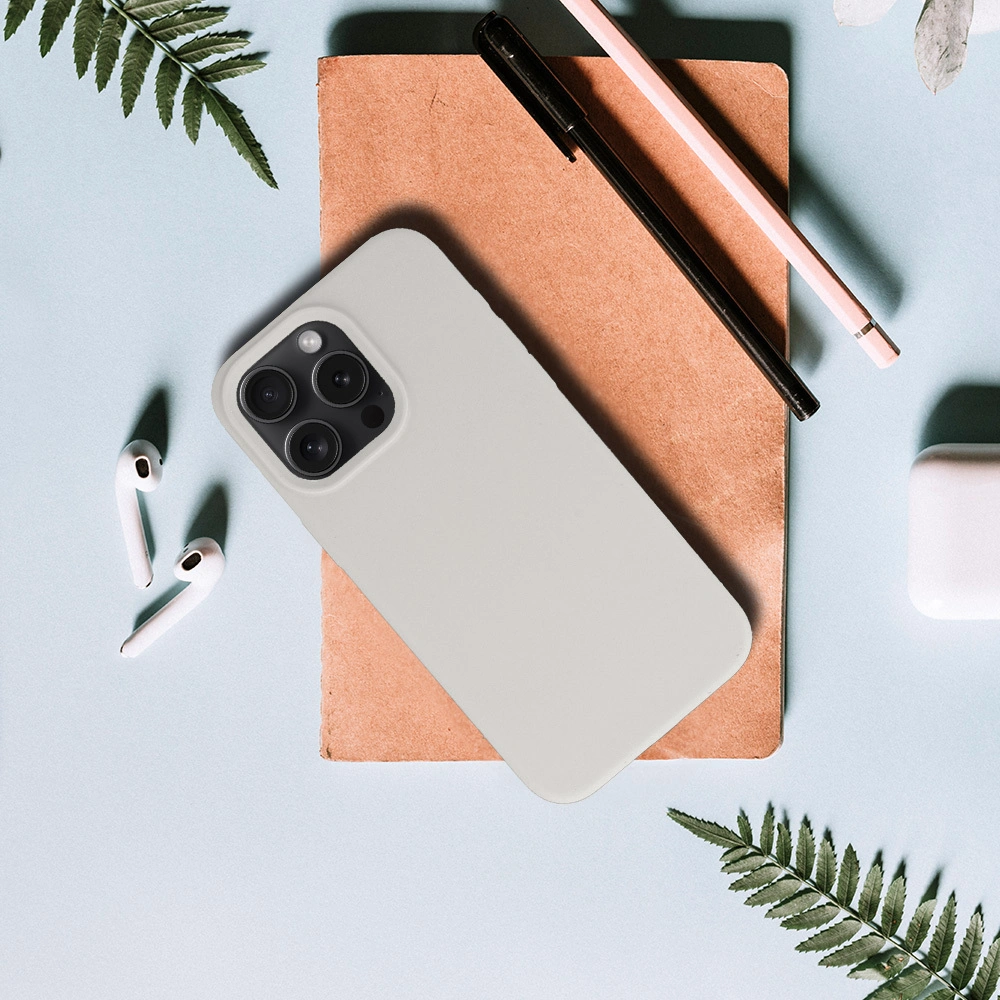 Smart Samsung Galaxy A16 silikoninis dėklas, rudai pilka, 5 nuotrauka